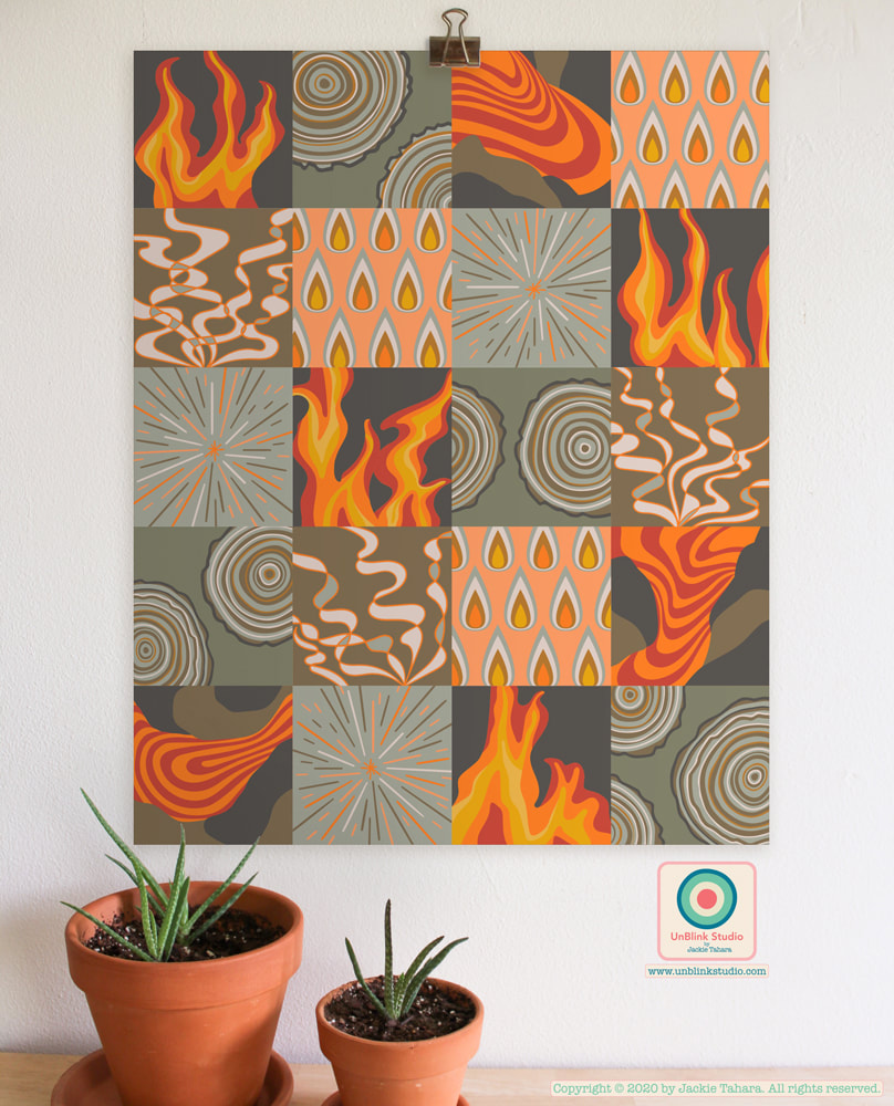 Elemental Fire Art Print - UnBlink Studio by Jackie Tahara