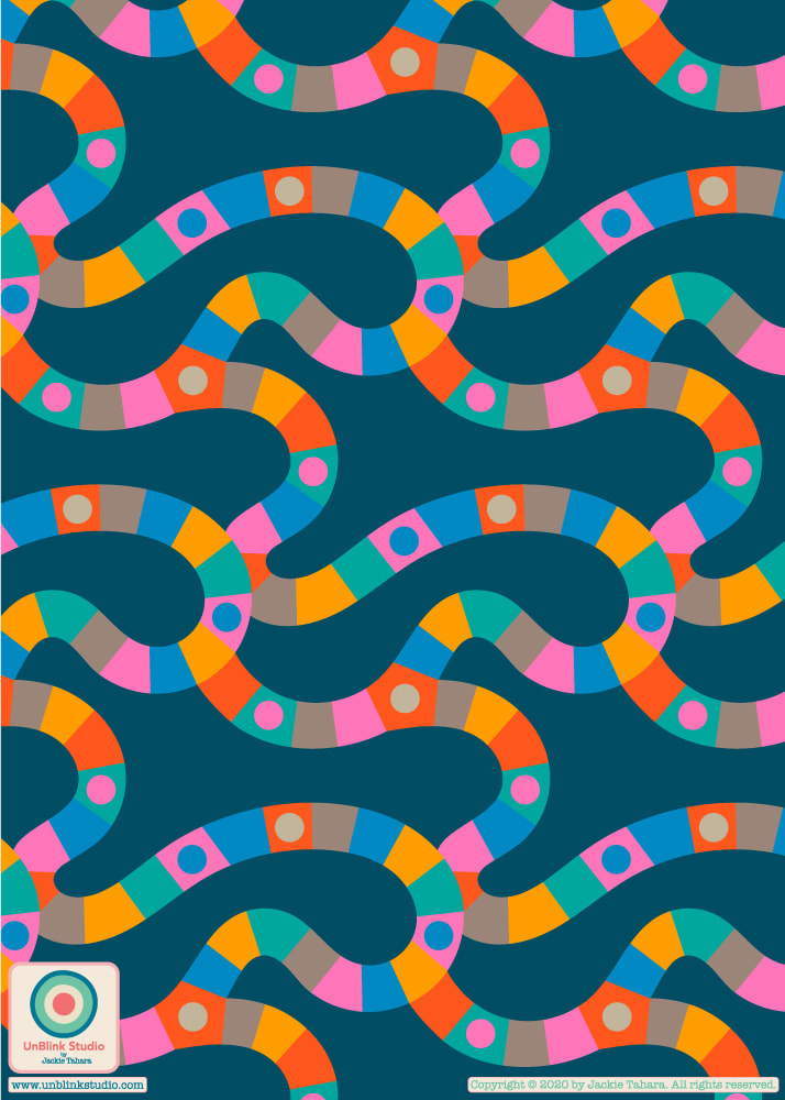 Abstract Fabric Design - UnBlink Studio by Jackie Tahara