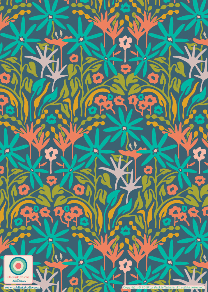 Floral Wallpaper Design - UnBlink Studio by Jackie Tahara