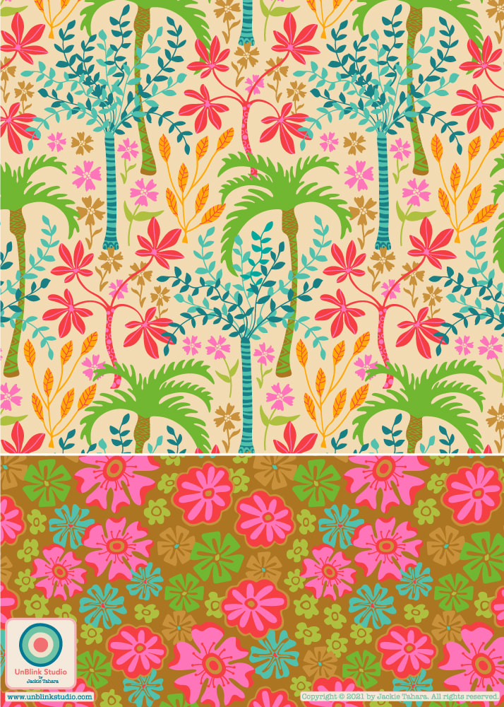 Tropical Pattern Design - UnBlink Studio by Jackie Tahara