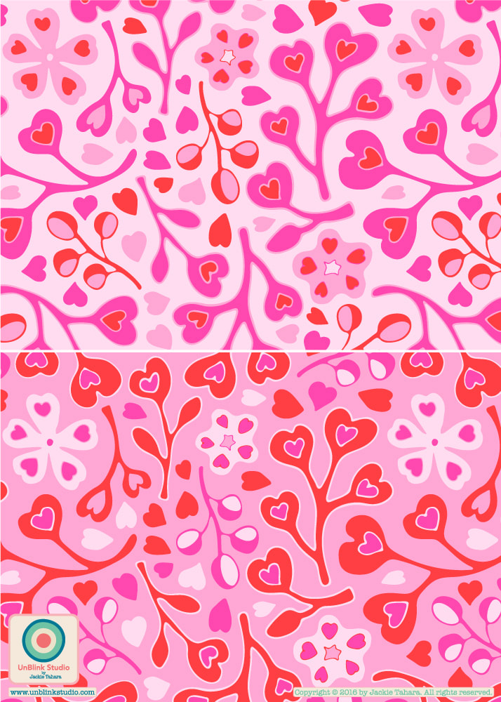 Valentines Pattern Design - UnBlink Studio by Jackie Tahara