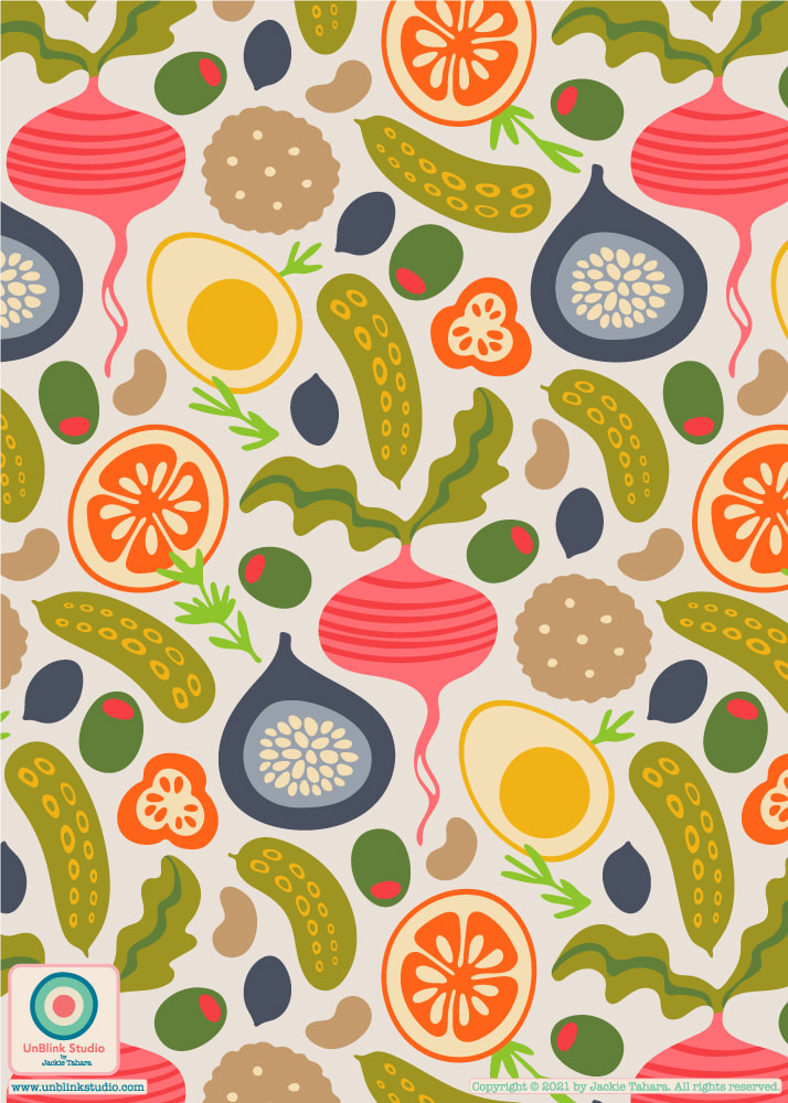 Food Pattern - UnBlink Studio by Jackie Tahara