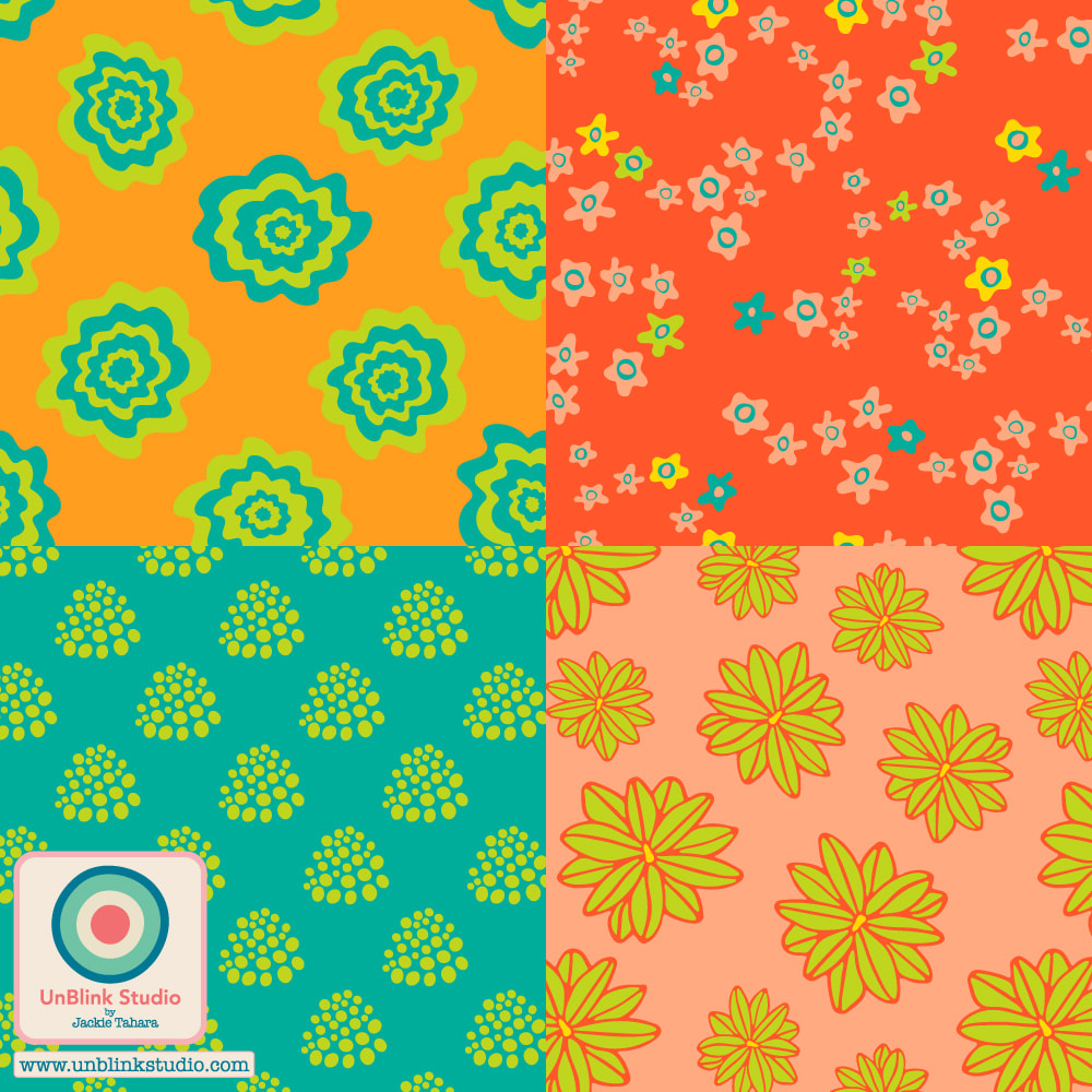 Mod Mama Floral Patterns - PicCollage-UnBlink Studio by Jackie Tahara