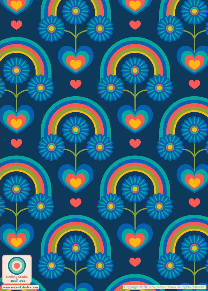 Rainbow Pattern Design from UnBlink Studio by Jackie Tahara