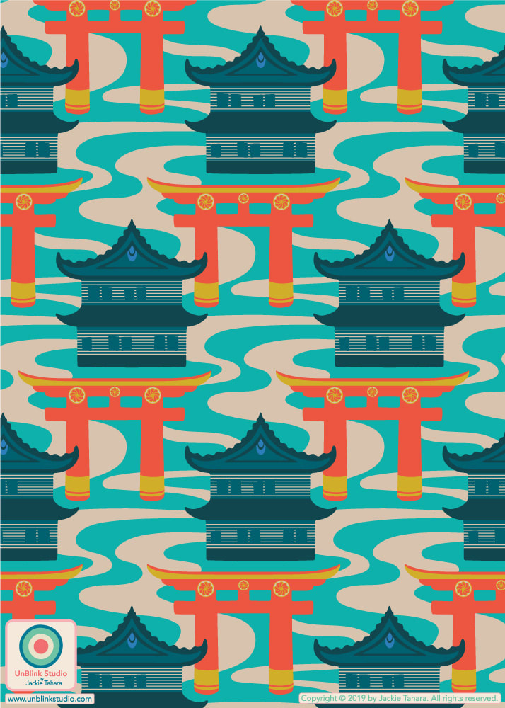 Conversational Japanese Print and Pattern Design from UnBlink Studio by Jackie Tahara