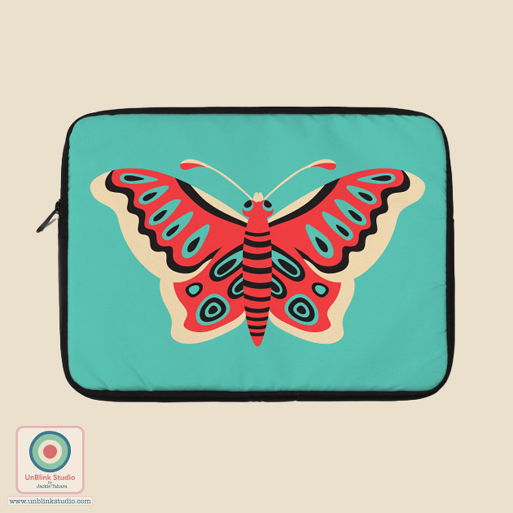 Butterfly Laptop Case Design - UnBlink Studio by Jackie Tahara