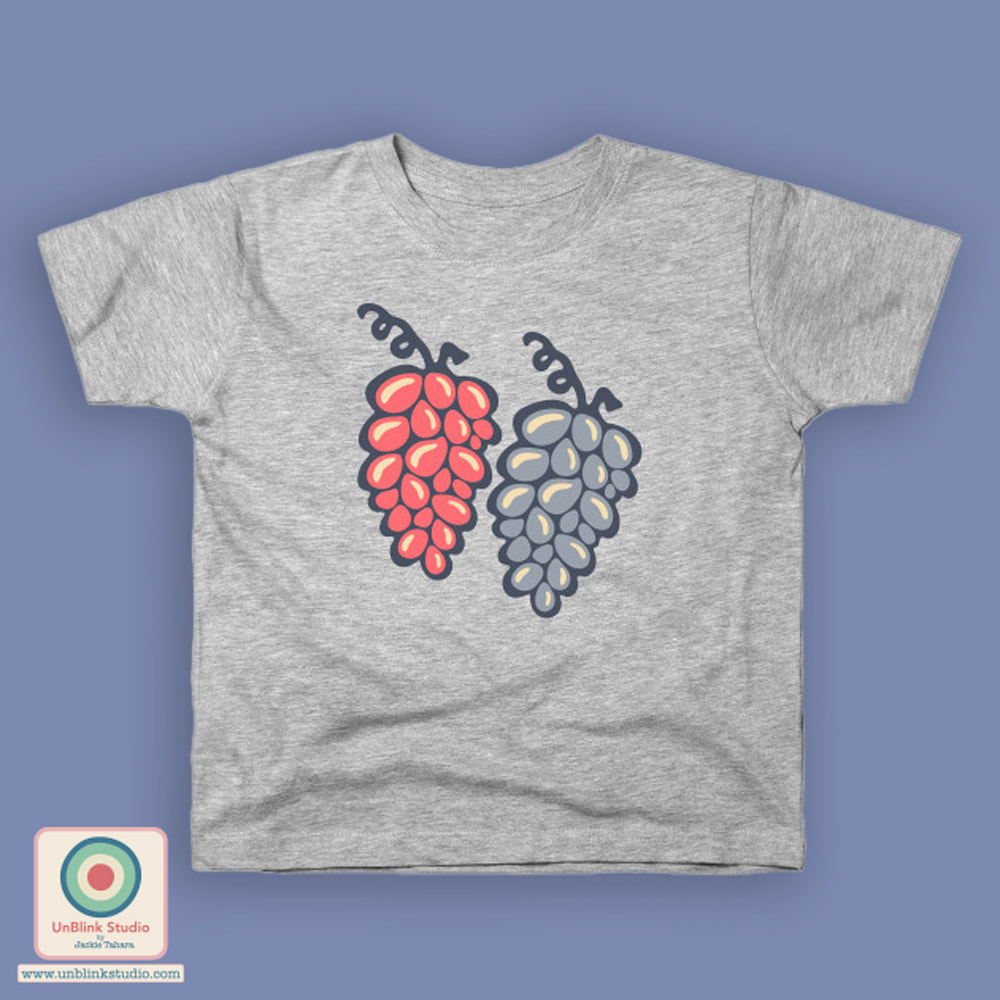 Grapes Graphic T-Shirt Design - UnBlink Studio by Jackie Tahara