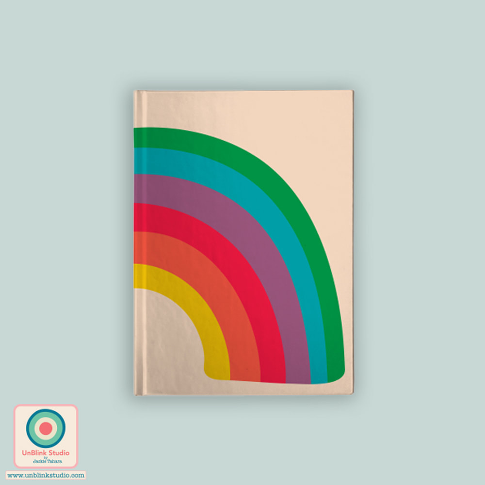 Rainbow Graphic Notebook Design - UnBlink Studio by Jackie Tahara