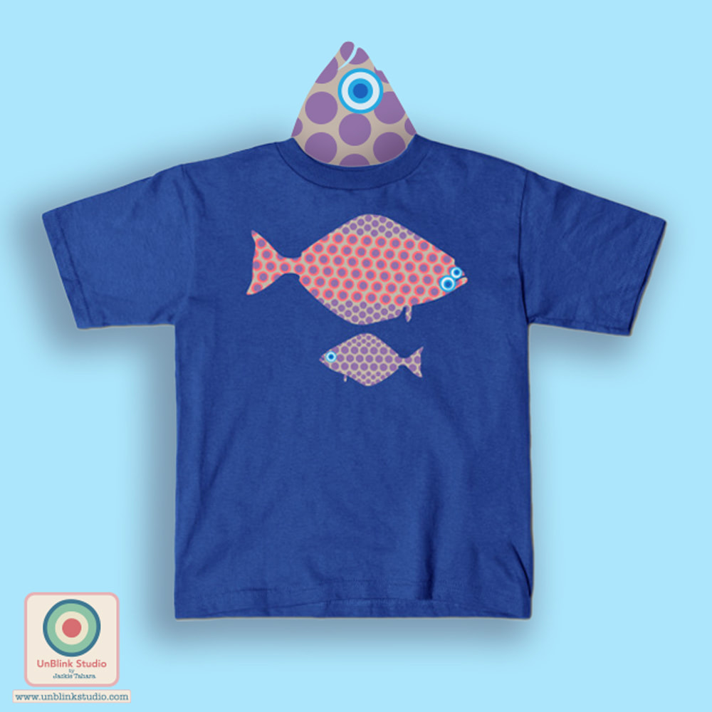 Fish Graphic T-Shirt - UnBlink Studio by Jackie Tahara