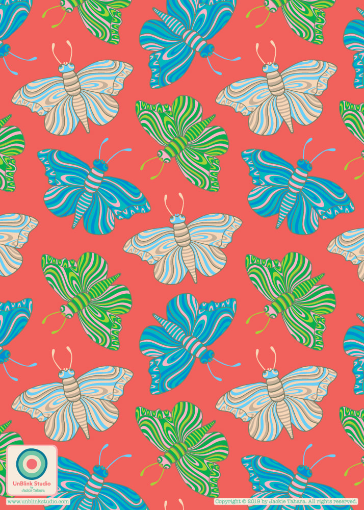 Butterfly Print and Pattern Design from UnBlink Studio by Jackie Tahara