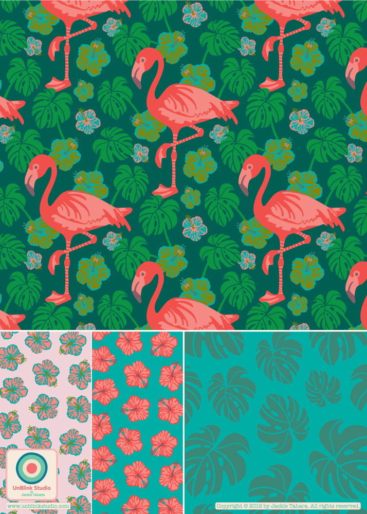 Tropical Pattern Design from UnBlink Studio by Jackie Tahara
