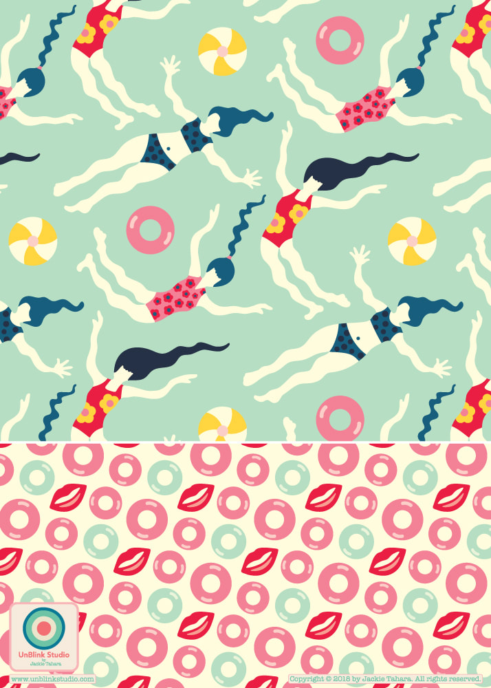 Conversational Print and Pattern Design from UnBlink Studio by Jackie Tahara